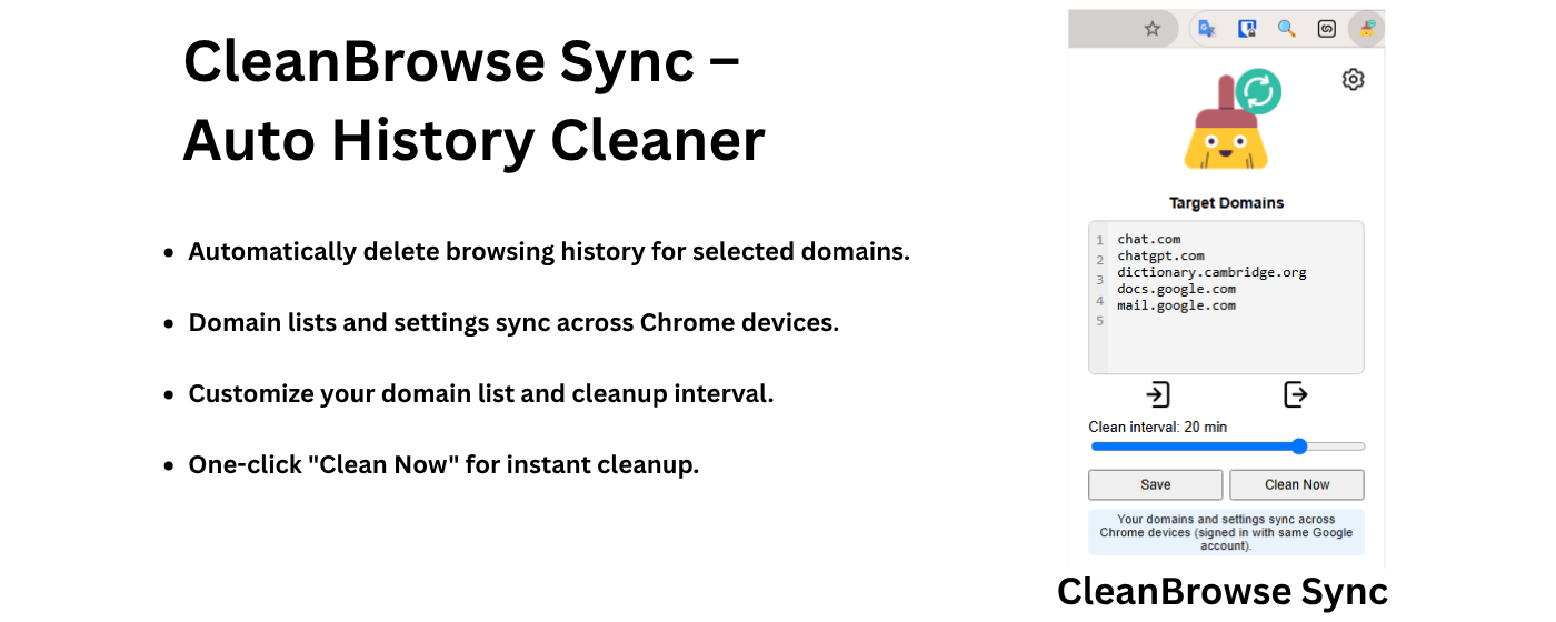 CleanBrowse Sync screenshot